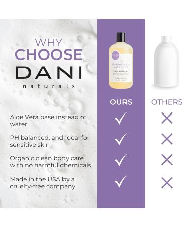 DANI Naturals Moisturizing Body Wash - Calming Lemongrass Lavender Scent with Organic Aloe Vera & Natural Glycerin - Paraben Sulfate & Phthalate-Free Shower Gel - 12 oz Bottle Vegan & Cruelty-Free - Buy Online on GoSupps.com