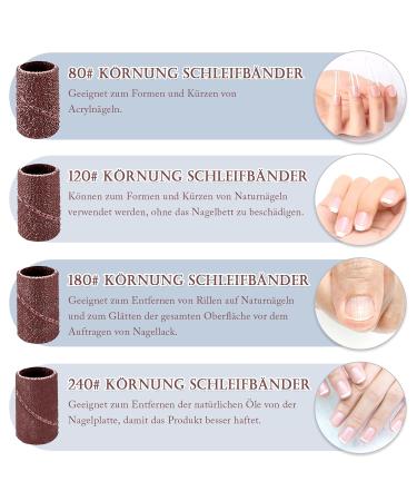 Scettar 400-Piece Geln gel Nail Miller Attachments Pro Grinding Caps & Sleeves for Manicure Pedicure & Nail Art - Buy Online on GoSupps.com