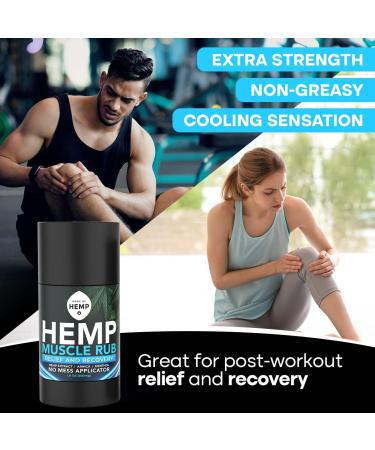 Hemp Muscle Rub - Natural Sore Muscle Relief for Post-Workout - 1.8 oz - Buy Online on GoSupps.com
