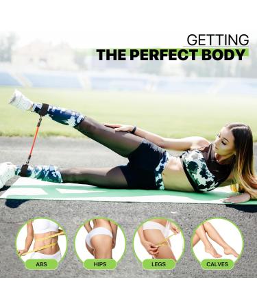 Magshion Ankle Resistance Bands - Adjustable Leg Bands for Women's Hip Fitness Training - 4 Levels of Resistance for Effective Workouts - Buy Online on GoSupps.com