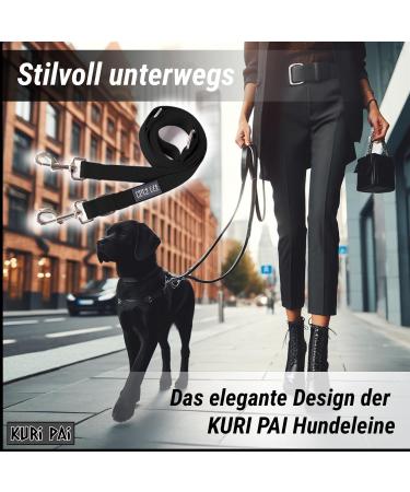 Buy Kuri Pai 3m Dog Leash for Medium Dogs - Comfortable Sustainable Bamboo Design | Gray | 280cm x 2.0cm - Buy Online on GoSupps.com