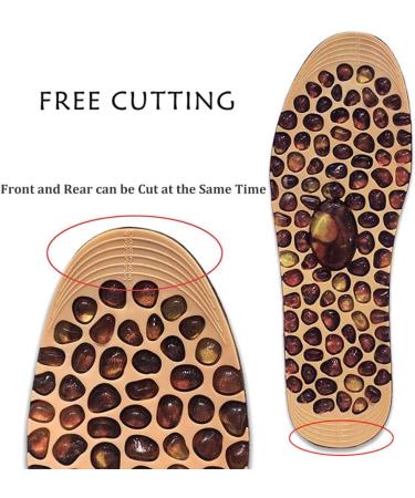 Eeuk Acupressure Massage Insoles for Men & Women - Orthopedic Rubber Cobblestone Soles to Promote Circulation & Reduce Fatigue | 1 Pair - Buy Online on GoSupps.com