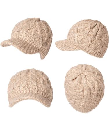 Comhats Wool Newsboy Cap Winter Hat Visor Beret - Khaki - 50%/100% Wool - 68294 - Buy Online on GoSupps.com