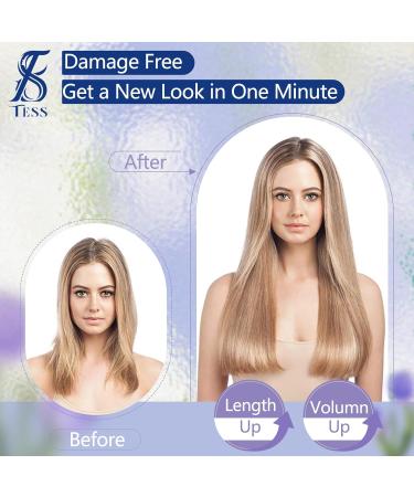 Hair Extensions Clip in Brown 12 Inches One Piece Clip in Hair Extensions Real Human Hair - Buy Online on GoSupps.com