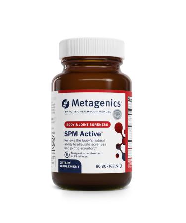 Metagenics SPM Active - Specialized Pro-Resolving Mediators from Marine Oils - Supports Normal Inflammatory Response Tissue Health Joint Comfort Immune Health - Non-GMO & Gluten-Free - 60 Softgels 60 Count (Pack of 1)