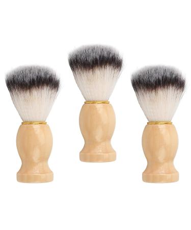Razor brush set 3-part for men bare cleaning brush soft hair wooden handle rich foam beard care brush hair-bearing rasier brush set for everyday use