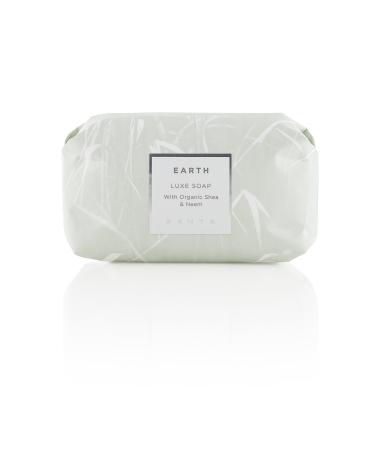 Zents Triple-Milled Luxe Bar Soap (Earth Fragrance) Moisturizing Hand and Body Wash with Organic Shea Butter  5.7 oz