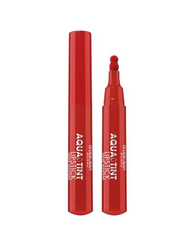 Deborah Milano Aqua Tint Lipstick with aloe vera long service life No. 05 deep red waterproof moisturizing and glossy donates soft and satin lips 2.5 g
