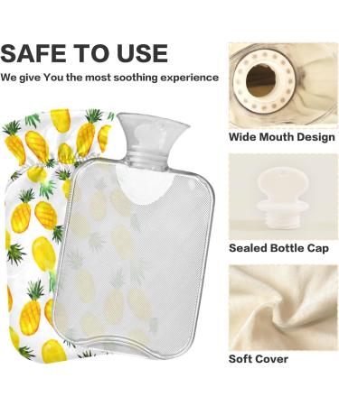 Hot Water Bottles with Pineapple Cover - 2L Pain Relief & Sore Muscle Warmer for Arthritis & Cold Feet | International Shipping - Buy Online on GoSupps.com