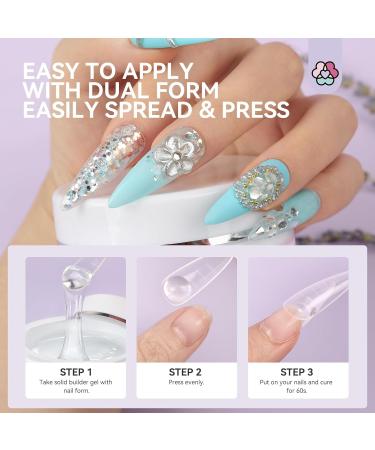  Saviland SAVILAND 3D Nail Gel 60g Solid Sculpture 3D Builder Gel with Chrome Powder Gold and Silver Sculpting Brush Multifunctional Clear Sculpting Nail Glue for DIY Nail Design - Buy Online on GoSupps.com