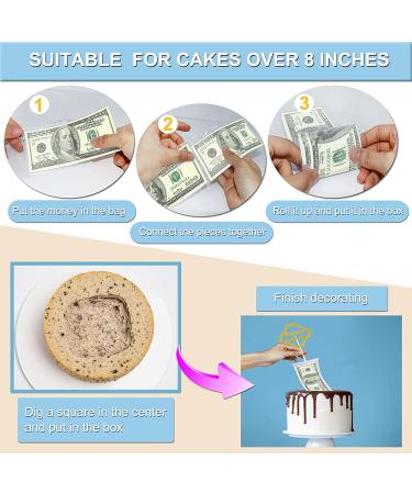 Money Cake Box for Cash Gift | Surprise Cake Popping Stand with Money Roll Holder | Birthday Party Decoration (20 Transparent Bags) - Buy Online on GoSupps.com