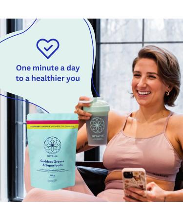 Organic Greens Superfood Powder Niyama Goddess Greens and Superfoods | Antioxidant Rich & Supports Gut Health | Natural Raspberry Lemonade Flavour (30 servings) - Buy Online on GoSupps.com