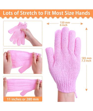Buy Anezus Exfoliating Gloves 6 Pairs Shower Scrub Bath Loofah for Women | Dead Skin Remover in 6 Colors - Buy Online on GoSupps.com