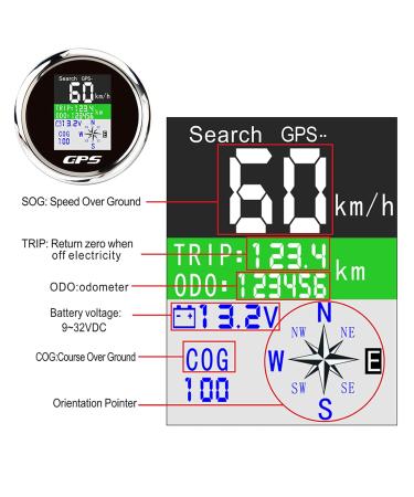 85mm Digital Speed Knife GPS Speedometer | Waterproof IP67 Speed Measuring Device for Auto & Yacht | 12V/24V - Buy Online on GoSupps.com