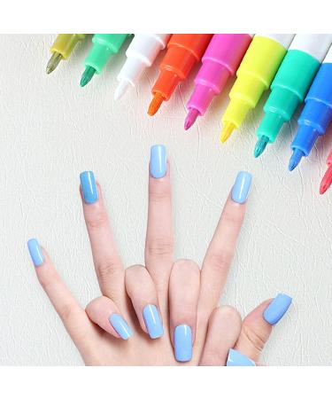 Liner Nail Graffiti Waterproof Painting Liner Brushes Easy Using Fine Tip Nail Pens for Supplies (12 Count) Dtt - Buy Online on GoSupps.com