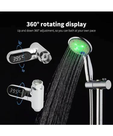 Instant Read Shower Thermometer | LED Display | Fahrenheit & Celsius | Ideal for Baby & Kitchen Faucets (New Style) - Buy Online on GoSupps.com
