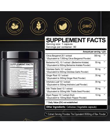 VEGATOT Citrus Bergamot Extract with Berberine & Herbs - Cholesterol & Cardiovascular Support | 90 Count - USA Made & Tested - Buy Online on GoSupps.com