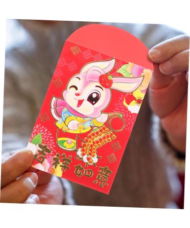 MAGICLULU 60pcs 2023 Year of The Rabbit Red Packets Bunny 2024 Year Money Bag Red Luck Money Bag Festival Red Envelope Red Envelope for The Year of Dragon Paper Personality Lai See Bag Assorted Color 1 1.5X8X0.1CM - Buy Online on GoSupps.com