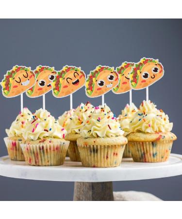 Taco Themed Happy Birthday Cupcake Toppers 18-PC Set - Perfect for Mexican Themed Birthday Parties Baby Shower Parties and Taco Themed Party Decorations for Guys or Girls - SugarGera - Buy Online on GoSupps.com