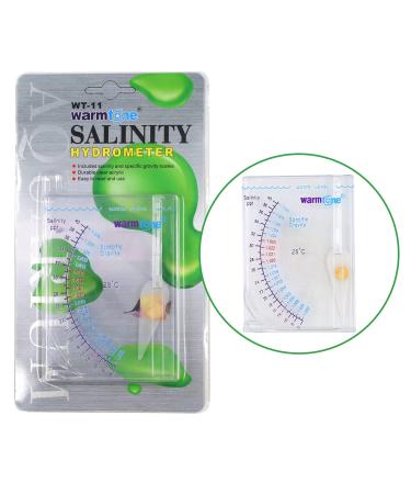 Abnaok Salinity Tester, Sea Specific Gravity Test for Fish Tank Pond Water Saltwater Freshwater, Accurate Automatic Hydrometer