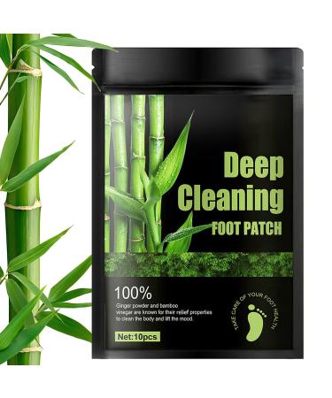 Memonotry Detox Foot Patches Deep Cleansing Detox Foot Pads to Remove Toxins and Clean Body 100% Natural Organic Bamboo Foot Detox Patches for Stress Relief Deep Sleep and Enhance Blood (10 PCS) B-xkw