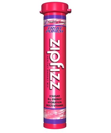 Zipfizz Fruit Punch Energy Mix - Healthy B12 Sports Drink, 20 Tubes (0.39 oz Each) - Buy Online on GoSupps.com