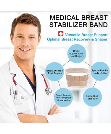 SCARBORO Post Surgery Breast Band for Women | Compression & Support Strap for Breast Augmentation and Reduction | XS-Small Beige - Buy Online on GoSupps.com