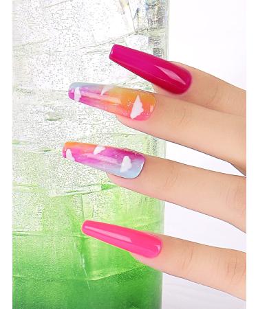 AIMEILI Neon Gel Nail Polish Set - Hot Pink, Orange, Purple, Blue Colors - 6pcs x 10ml - Summer Kit Set 12 - Buy Online on GoSupps.com