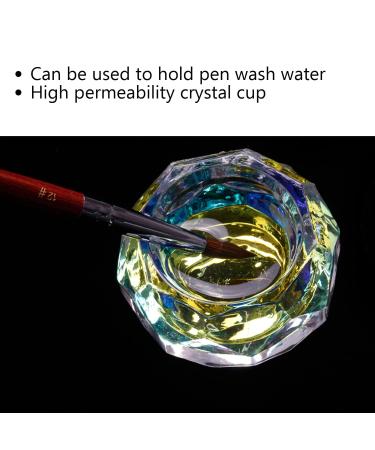 Nail Art Dappen Dish | Crystal Glass Bowl for Acrylic Liquid | Portable Nail Design Tool for Home & Salon - Buy Online on GoSupps.com