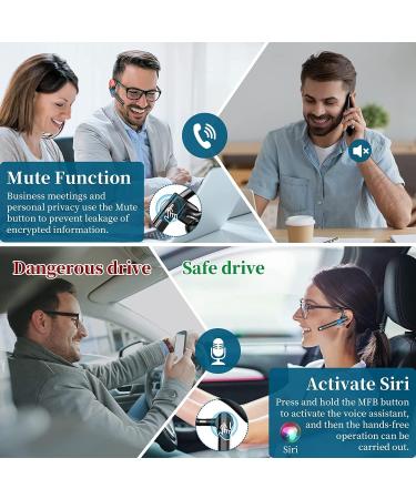XVV Bluetooth Headset with Charging Case - Hands-Free Single Earpiece for Cellphone - V5.2 Bluetooth Headphone for Business Trucker - iOS & Android Compatible - YYK520-1Case - Buy Online on GoSupps.com