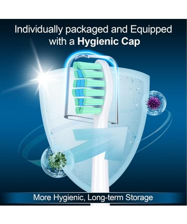 10 Pack MRYUESG Replacement Heads for Philips Sonicare Electric Toothbrush - Green & Blue - Buy Online on GoSupps.com