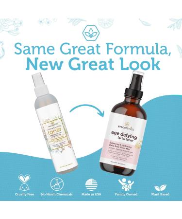 Era Organics Hydrating Face Toner - Anti-Aging Moisturizing Formula with Rose Water Apple Cider Vinegar & Witch Hazel for Women - Buy Online on GoSupps.com