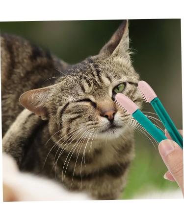 BESPORTBLE 2pcs Eye Gum Cleaner Dog Eye Cleaner Comb Pet Tear Marks Brush Kitten Cleaning Brush Cat Eye Comb Pp 10.00X3.20X1.00CM Assorted Color - Buy Online on GoSupps.com