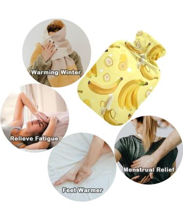 NAANLE Cartoon Fruit Banana Bottle - 2L Transparent Hot Water Bottle for Bed & Pain Relief | Heat & Cold Therapy - Buy Online on GoSupps.com