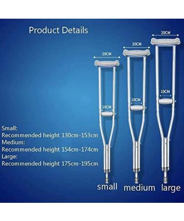 Walking Crutches Medical Underarm Crutches for Adults Lightweight Adjustable Axillary Crutches Stainless Steel Walking Stick with Comfortable Handle Pads for Women Men Lightweight Walking Ai Pair M - Buy Online on GoSupps.com