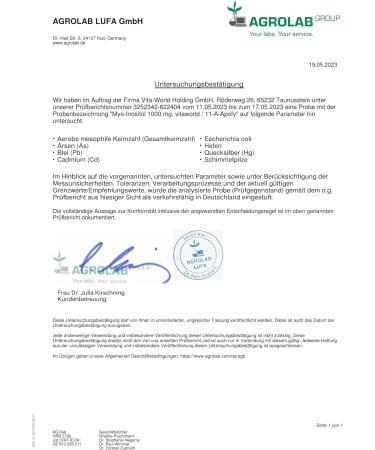 Buy VitaWorld Myo-Inositol 1000 mg - High Dose Vegan Supplement | 120 Capsules for Hormonal Balance & PCOS Support - Ships Internationally - Buy Online on GoSupps.com