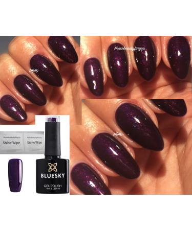 Bluesky Gel Nail Polish Purple Deep Dark Rich Purple A17 UV LED Soak Off 10ml