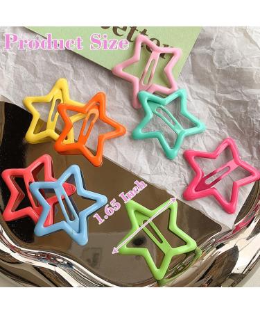 Hair Clips Stars Small Metal Star Hair Clips Colour Star Hair Clips Colourful Star Hair Pins Metal Snap Hair Clips for Women Girls Gifts Colour 13 - Buy Online on GoSupps.com