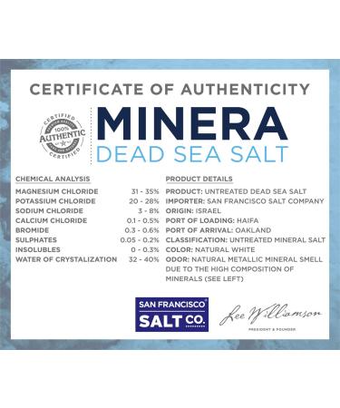 Minera Dead Sea Salt 10 lb. Bulk Bag - Coarse Grain | Natural Skin Care & Bath Salt - Buy Online on GoSupps.com