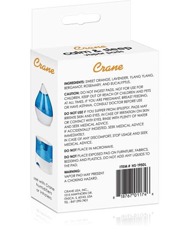 Crane Lavender Universal Vapor Pads for Droplets Corded Inhaler & Warm Mist Humidifier - Orange Lavender - 12 Count - Buy Online on GoSupps.com