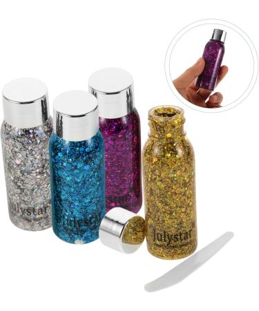 FOYTOKI 4pcs Set Colorful Eye Shadow Eyeshadow Glitter Festival Glitter Body Glitter Spray Liquid - Buy Online on GoSupps.com