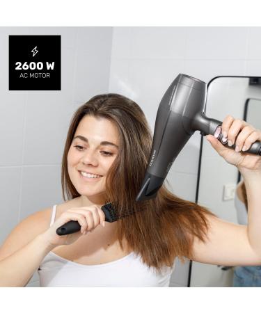 Taurus Hair Dryer Fashion 2600 Ionic 2600W 6 speed and temperature settings AC motor Ionic Care Cold air Diffuser & 2 concentrators Black - Buy Online on GoSupps.com