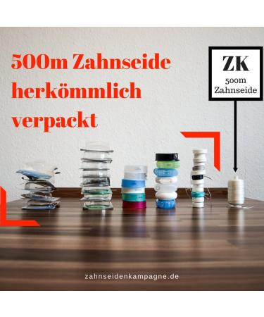 Toothpathic Campaign 500m Premium Waxed Tooth Silk - Vegan Fluoride-Free Large Family Pack with Noble Mint - 1000 Applications - Buy Online on GoSupps.com