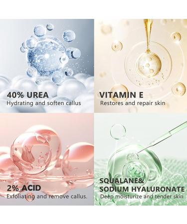 Urea 40% Foot Cream Cracked Heel Repair Cream Callus Remover Nourish Soften for Dry And Hard Skin Maximum Strength for Hand Foot and Body Care 100g - Buy Online on GoSupps.com