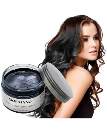 Temporary Hair Color Wax 4.23 oz-Instant Hairstyle Cream Hair Pomades Hairstyle Wax for Party Cosplay Easy Cleaning (black)