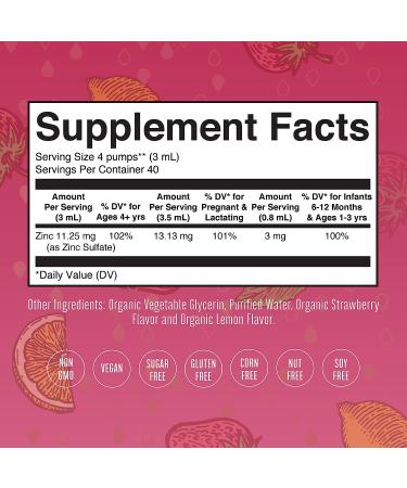 Ionic Zinc Liquid Supplement for Immune Support | 40 Day Supply | Skin Care | Vegan & Non-GMO | Gluten Free - Buy Online on GoSupps.com