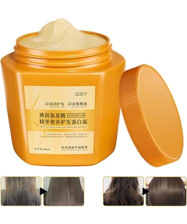  BommFu Amino Acid Essen-ce Luxury Nourishing Protein Hair Cream 500ml Repairing Mask for Dry and Damaged Hair - Buy Online on GoSupps.com