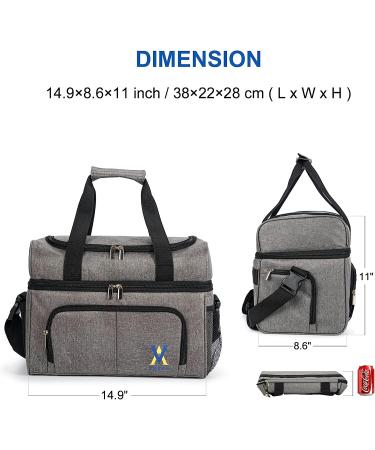 Insulated Cooler Bag - Leakproof Soft Cooler Portable Double Decker Cooler Tote  36-Can Lunch Cooler for Trip  Picnic  Beach  Sports - Buy Online on GoSupps.com