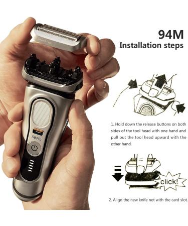 94M for Braun Series 9 Electric Shaver Replacement Head Accessories - Compatible with Series 9 Pro and Series 9 Electric Shavers 9291cc 9296cc 9465cc 9477cc 9460cc etc by Models - Buy Online on GoSupps.com