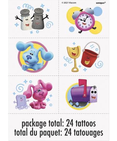 Blue's Clues Medium Temporary Tattoos - Set of 24 in Multicolor - Buy Online on GoSupps.com